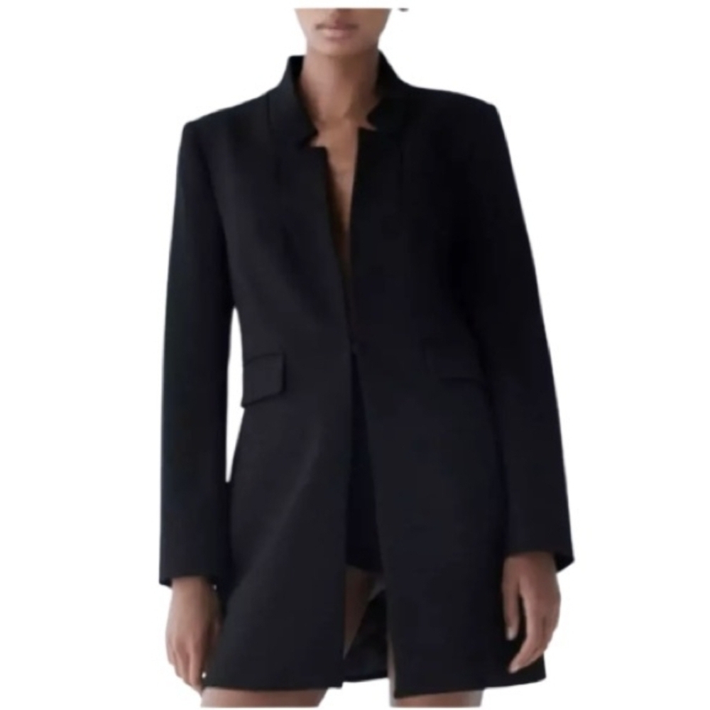 Zara Classic Inverted Lapel Women's Blazer Coat